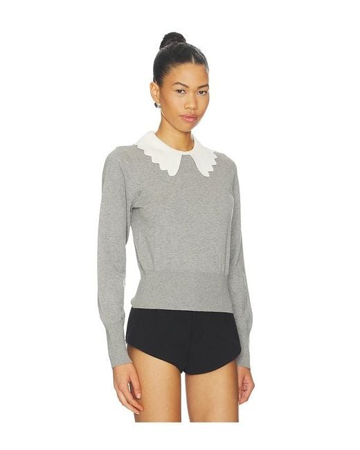 ROAME. Gray Gracie Knit Top