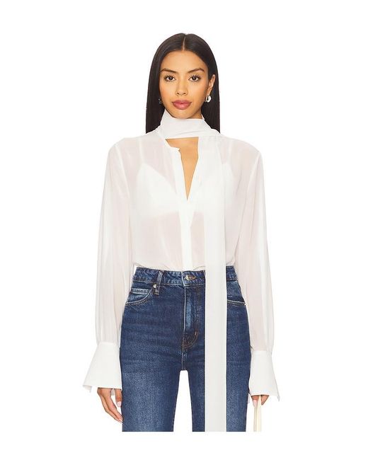 Lovers + Friends Blue Michelle Sheer Top