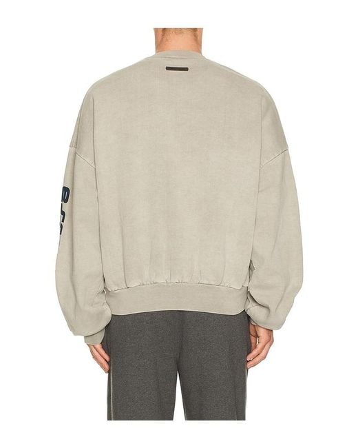 Fear Of God Gray Cropped Relaxed Sweatshirt for men
