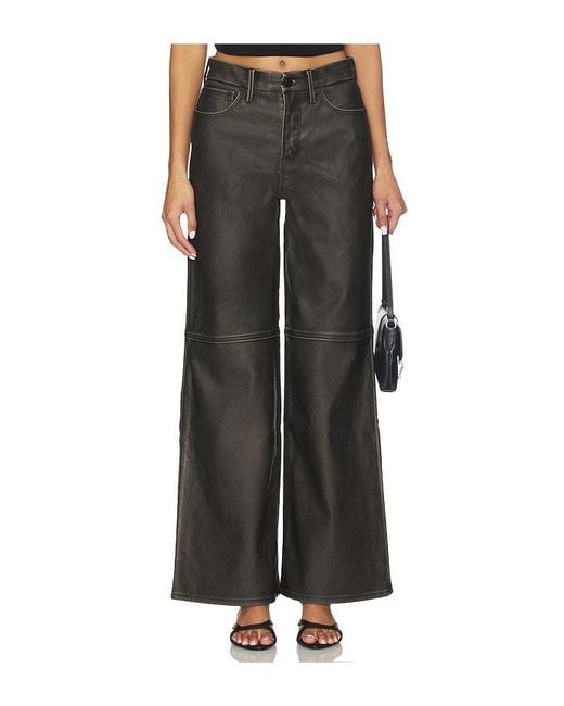 GOOD AMERICAN Black Good Skate Faux Leather Pants