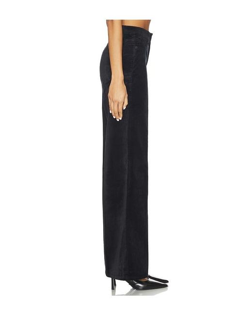 GOOD AMERICAN Black Velvet Good Waist Palazzo Pants