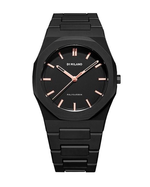 D1 Milano Black Polycarbonate 40.5Mm Watch for men