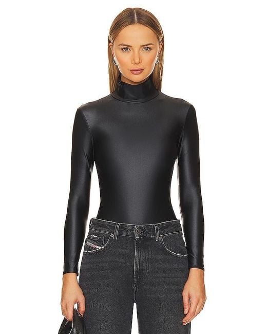 Commando Black Matte Metallic Bodysuit