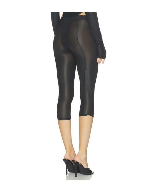 LAQUAN SMITH Black Solid Capri