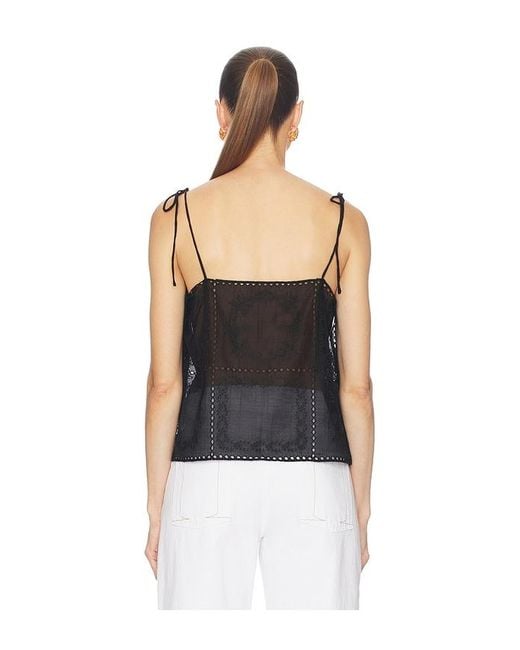 Helsa Black Handkerchief Camisole