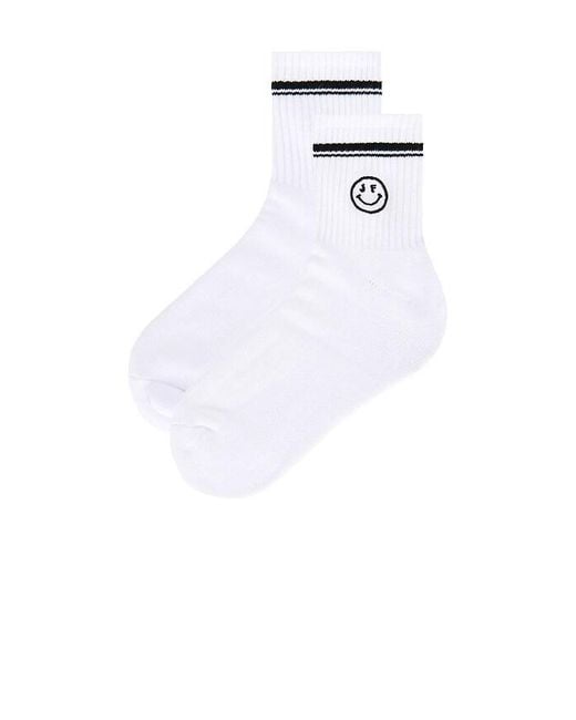 Junk Food White Jf Smiley Sock