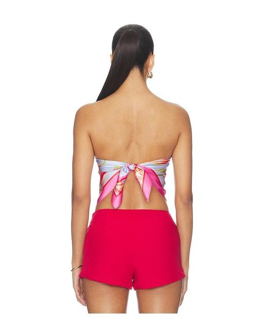 retroféte Red Alivia Silk Top