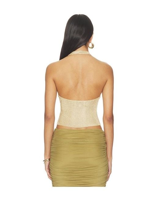 SER.O.YA Minnie Metallic Knit Halter Top