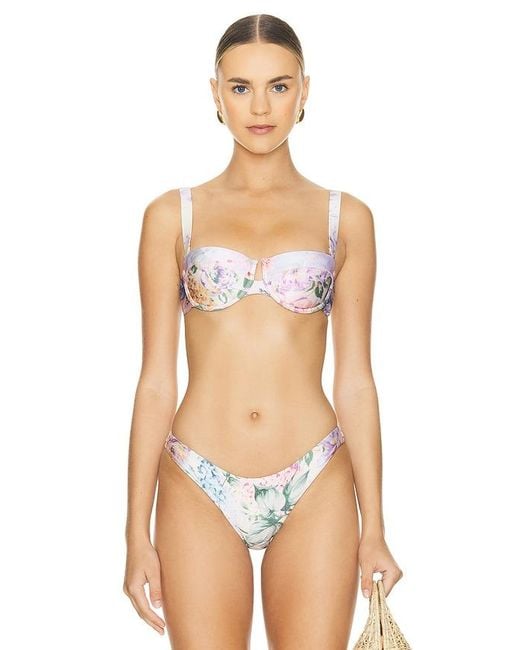 Zimmermann Multicolor Halliday Balconette Bikini Top