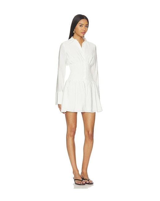 ALL THE WAYS White Clementine Button Up Mini Dress