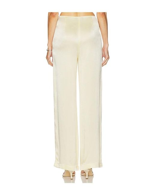 Bardot White Devin Mid Rise Satin Pant