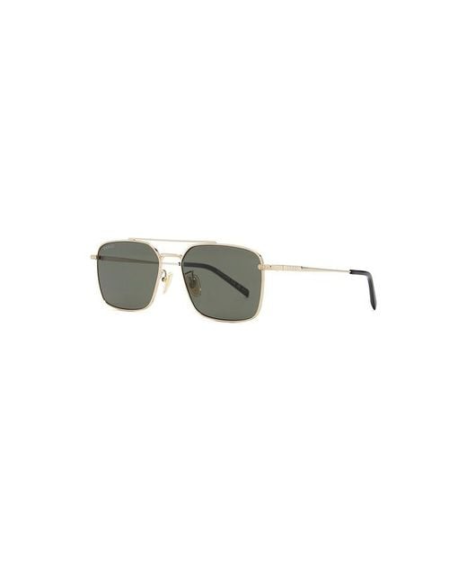 Gucci Sonnenbrille Rectangular in Green für Herren