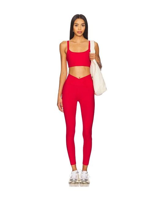 Year Of Ours Red Ribbed Veronica Legging