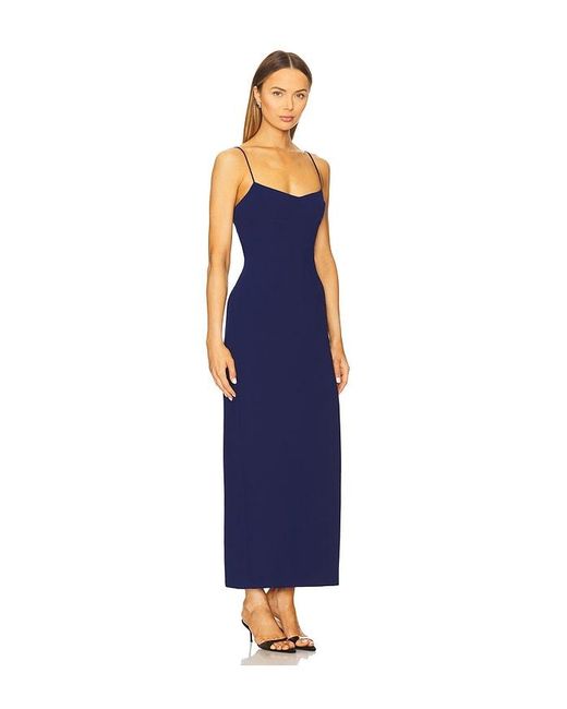 Amanda Uprichard Blue Lawrence Maxi Dress