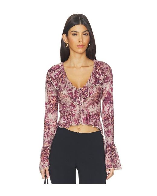 superdown Red Kairi Long Sleeve Top