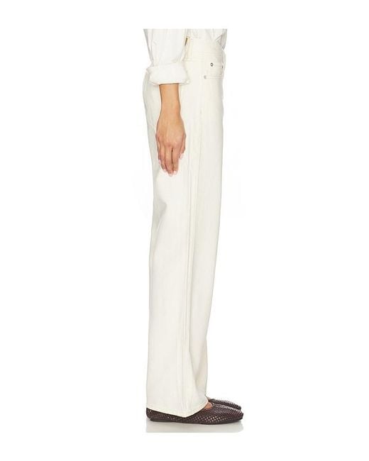 Rag & Bone White Featherweight Cam Low Rise Straight