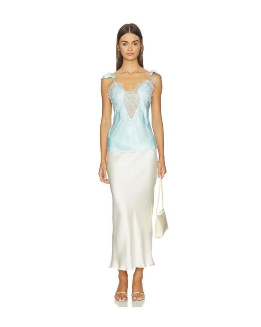 Bardot Blue Ivy Lace Detail Camisole