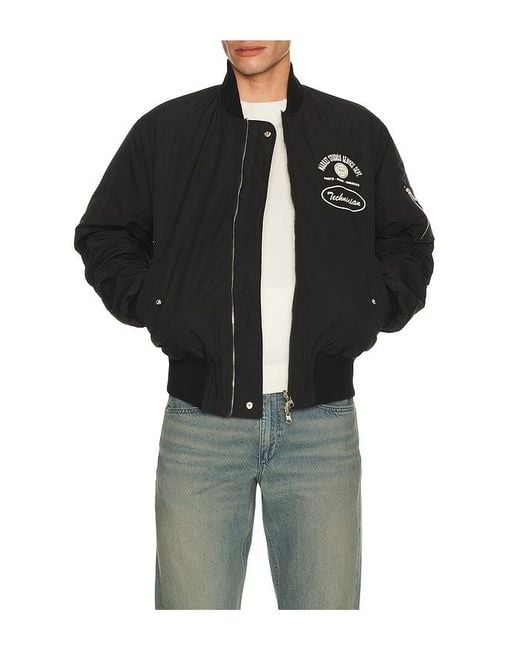 Market Black Handyman Reversible Bomber Jacket for men