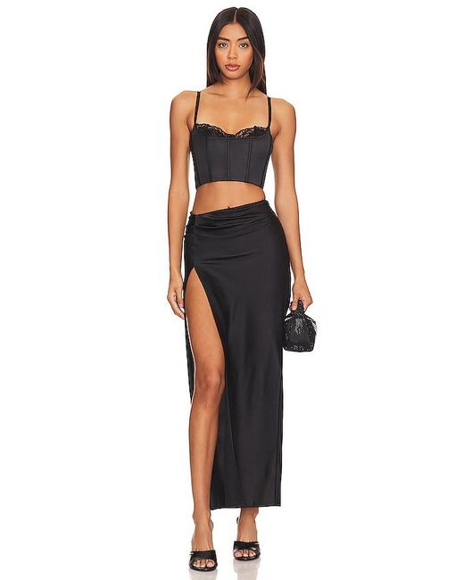 Lioness Black Mariah Maxi Skirt