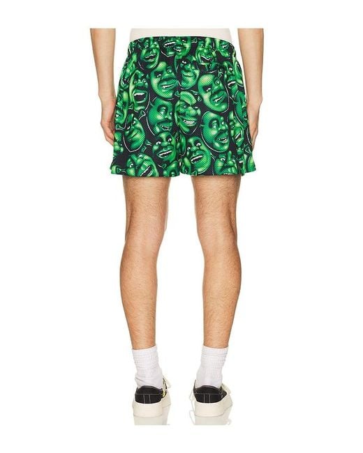 Market Green X Shrek All Over Print Mesh Shorts for men