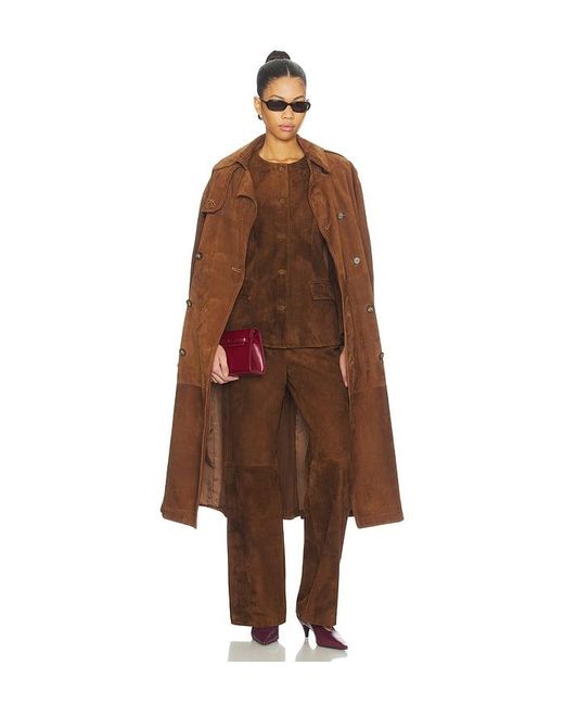 AEXAE Brown Lederblazer