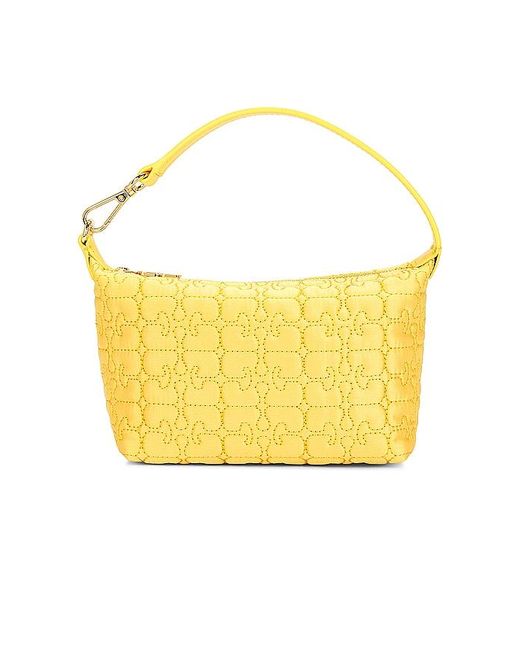 Ganni Yellow Butterfly Small Pouch