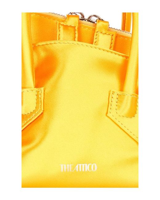 The Attico Yellow La Passeggiata Mini Top Handle Bag
