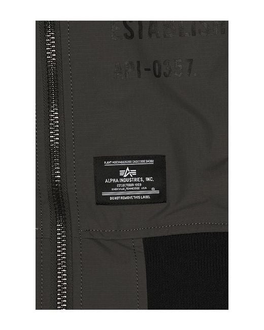 Alpha Industries Gray 2B Relaxed Patchwork Flight Jacket for men