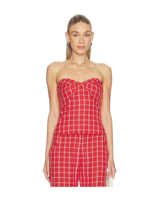 Amanda Uprichard Red Soho Top