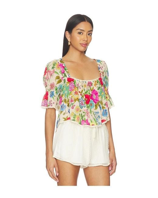 Spell White Valley Of The Dolls Short Sleeve Blouse