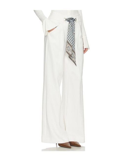 Veronica Beard White Tai Pant