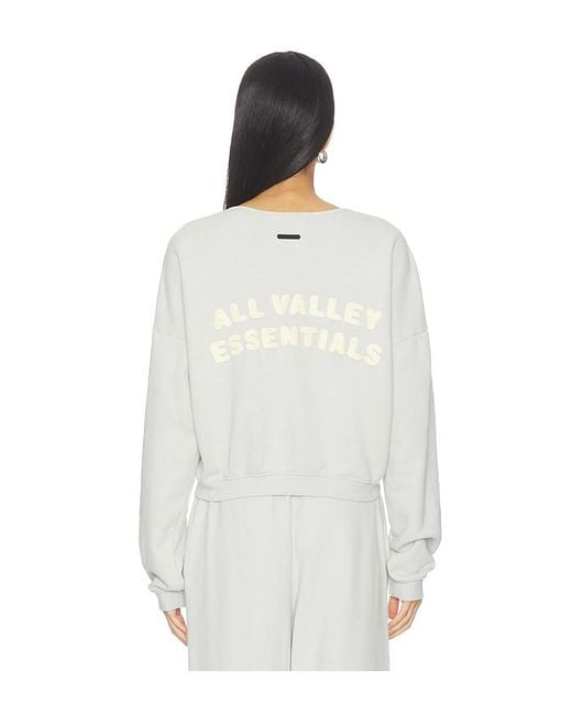 Fear Of God White Relaxed Half Zip Sweater