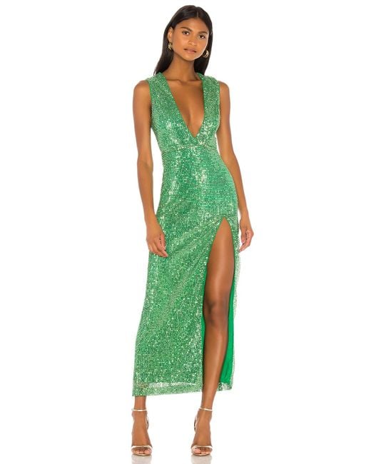 h ours Mahlia Maxi Dress in Green Lyst