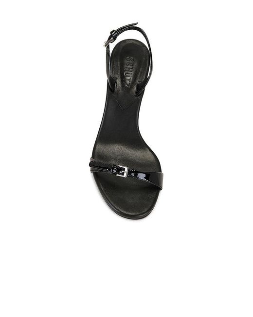 SCHUTZ SHOES Black Aurora Sling Mid Sandal
