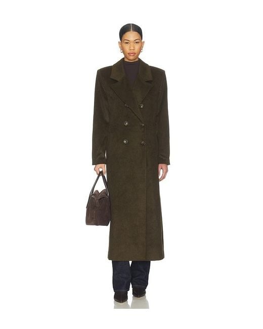 SER.O.YA Black Leche Wool Coat