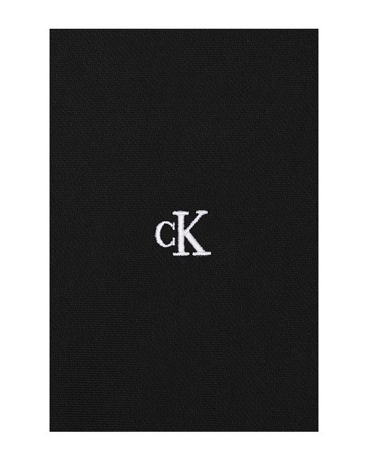 Calvin Klein Black Premium Terry Monogram Sweatshirt for men