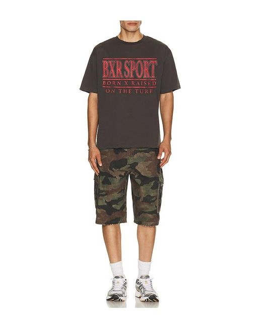 Born X Raised Red University Tee for men