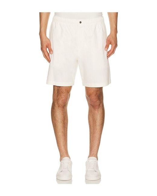 Theory White Moonsoft Cotton Easy Shorts for men