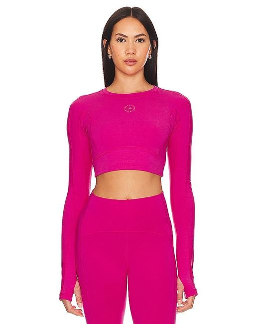 Adidas By Stella McCartney Pink True Strength Yoga Crop Top