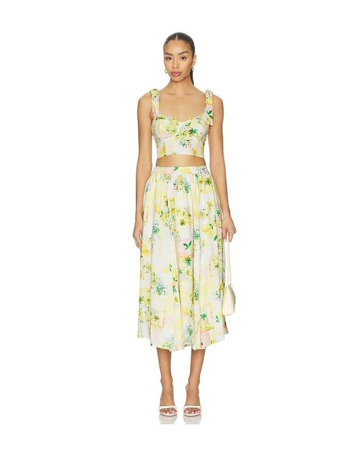 Astr Yellow Kaleigh Skirt