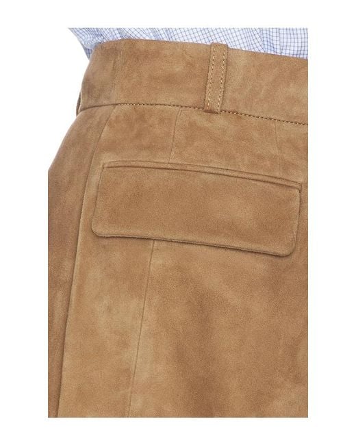 Monse White Deconstructed Suede Short