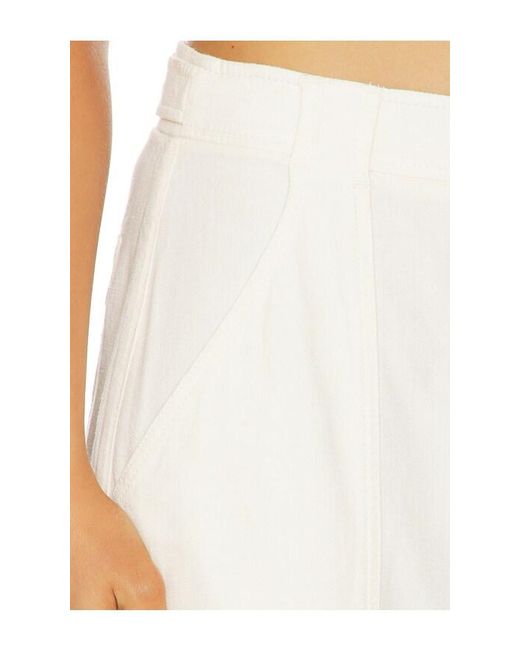 Jonathan Simkhai White Langston Linen Utility Pant