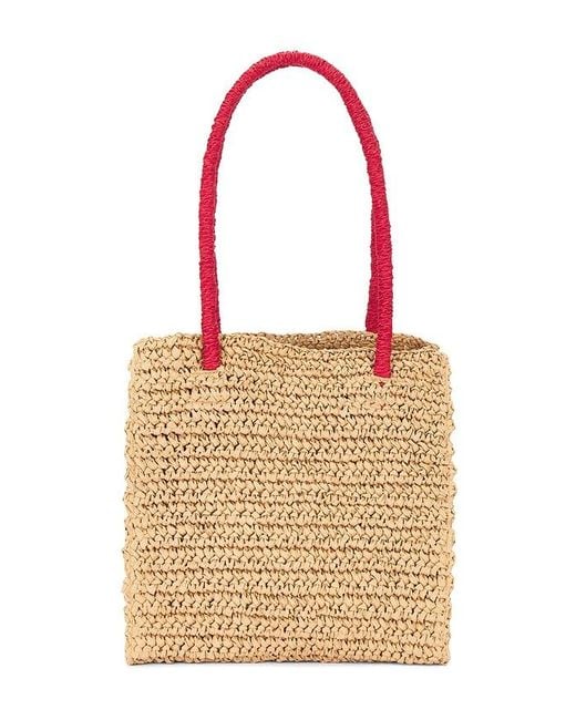 Damson Madder Red Fruity Raffia Bag