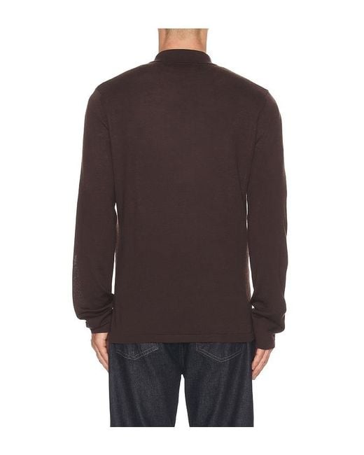 Samsøe & Samsøe Black Sarowan Long Sleeve Polo for men
