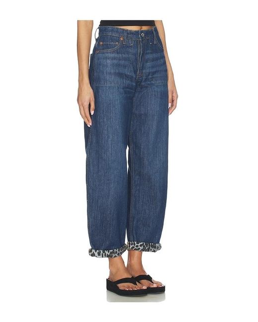 Re/done Blue The Rewind Barrel Jean