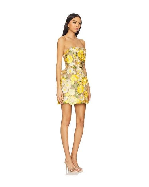 Bronx and Banco Yellow Jasmine Maraya Mini Dress