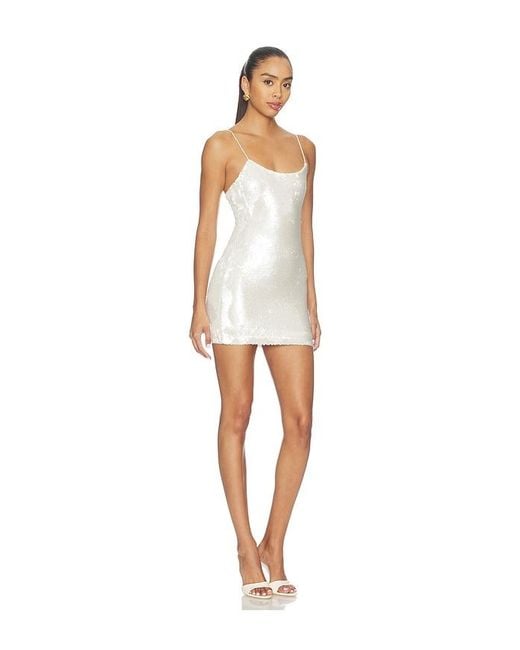 Runaway the Label White Sindy Sequin Mini Dress
