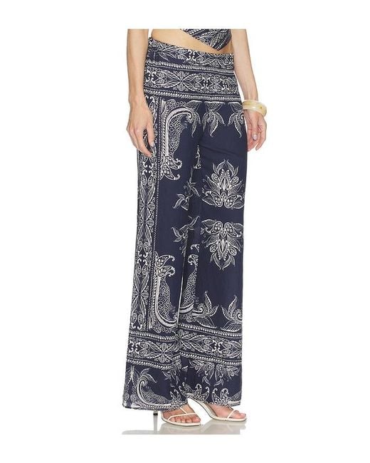 Amanda Uprichard Blue Arielle Pants
