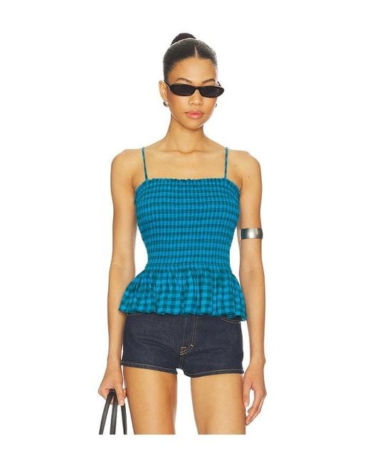Free People Blue Sundance Tank