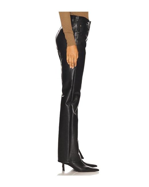 Agolde Black Recycled Leather Kick Boot